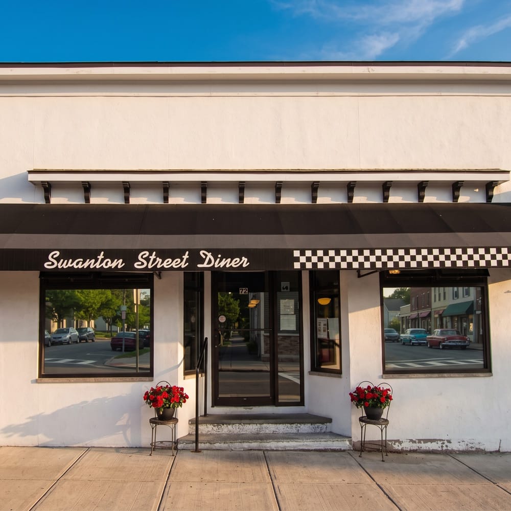 66 Swanton Street area in Winchester, MA — Main Street-style mixed-use corridor